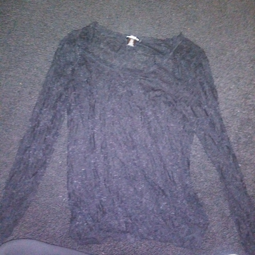 Shear black long sleeve
